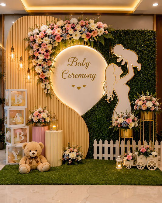 Baby Ceremony / Baby Shower backdrop decoration
